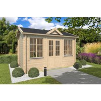 Fjordholz Gartenhaus Modell Teehaus Cambridge 70 | 4x3m | Restposten 26% Rabatt