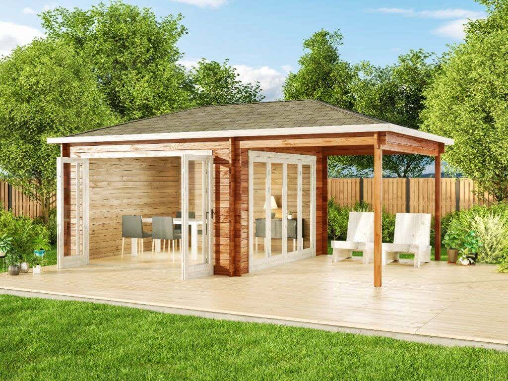 Gartenhaus Sunshine mit Schleppdach | 6x4m | Restposten 15% Rabatt