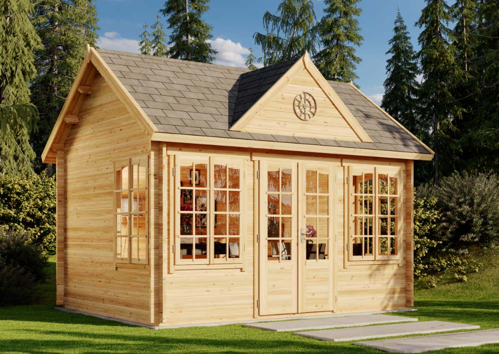 Gartenhaus CLOCKHOUSE® Royal | 4x4m | Restposten 20% Rabatt