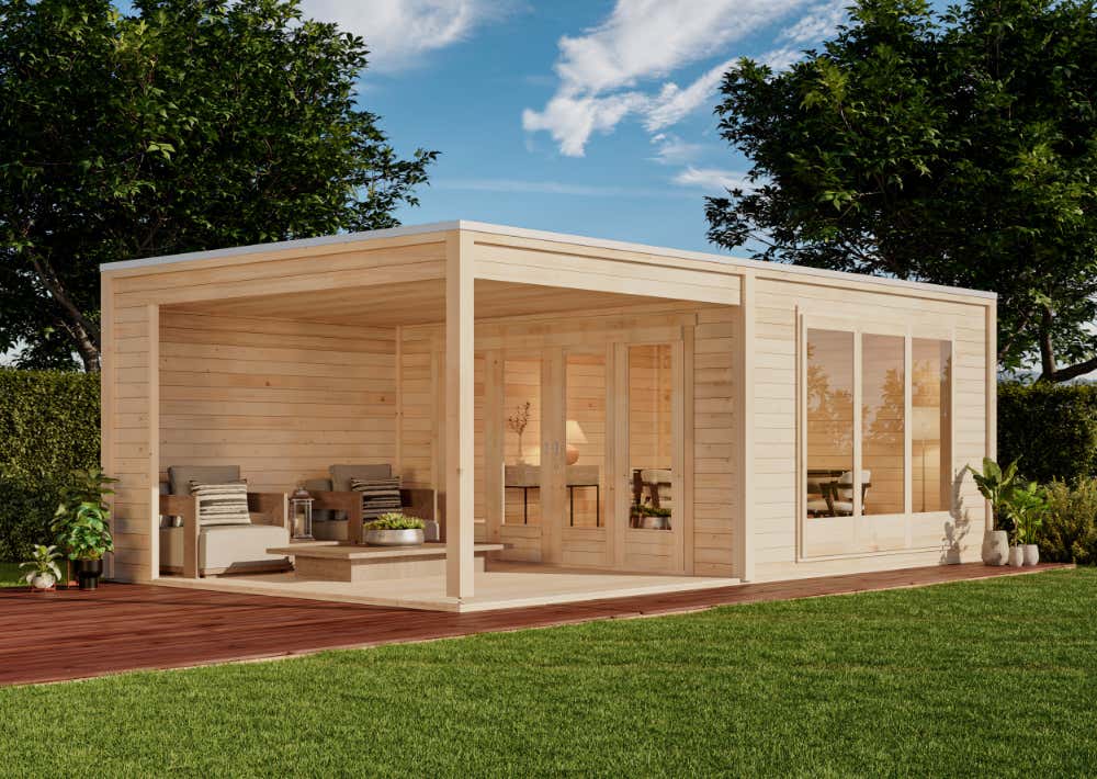 Design Gartenhaus Cubus Plus | 7x4m | Restposten 19% Rabatt