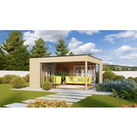 Fjordholz Gartenhaus Modell Q-BIC Alu 70 F | 5x5m | Restposten 26% Rabatt