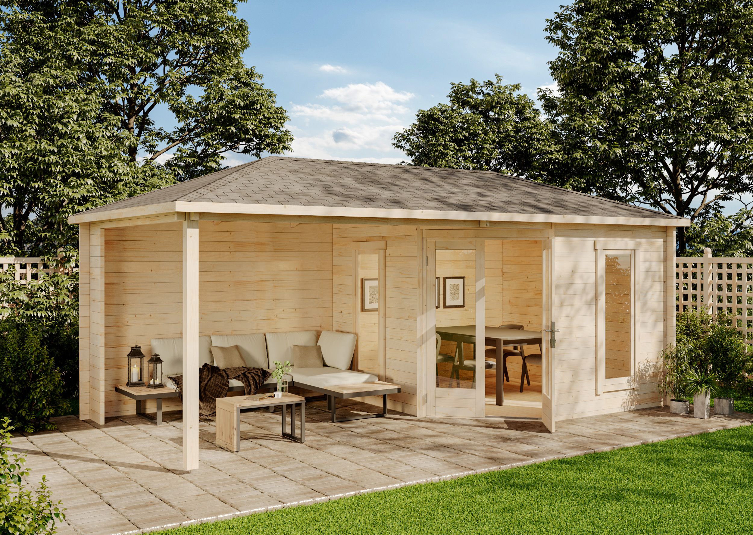 5-Eck Gartenhaus Liwa | 6x3m | Restposten 13% Rabatt Unkategorisiert online kaufen