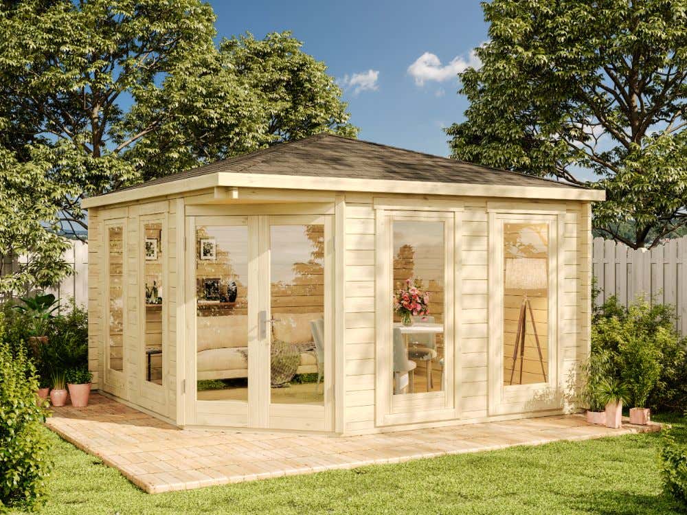 5-Eck Gartenhaus Maja | 4x4m | Restposten 16% Rabatt Unkategorisiert online kaufen