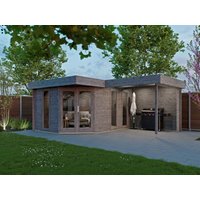 Fjordholz 5-Eck Gartenhaus Modell Miro 28 | 6x5m | Restposten 26% Rabatt