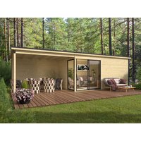 Fjordholz Gartenhaus Modell Amrum-4 mit Anbau | 5x3m | Restposten 26% Rabatt Unkategorisiert online kaufen