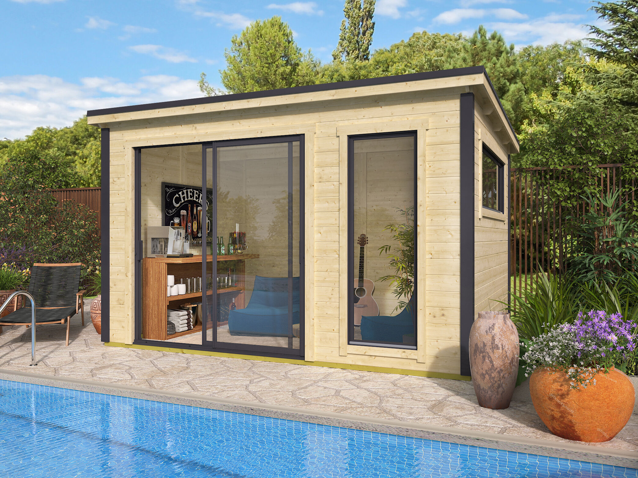 Fjordholz Gartenhaus Modell Juist-1 | 4x3m | Restposten 26% Rabatt Unkategorisiert online kaufen
