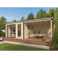 Fjordholz Gartenhaus Modell Juist-2 mit Anbau | 4x4m | Restposten 26% Rabatt Unkategorisiert online kaufen
