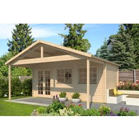 Fjordholz Gartenhaus Modell Rolf 44 A mit Vordach | 6x3m | Restposten 26% Rabatt Unkategorisiert online kaufen