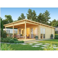 Fjordholz Gartenhaus Modell Taunus 70 mit Vordach | 7x4m | Restposten 26% Rabatt Unkategorisiert online kaufen