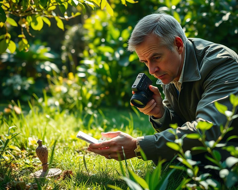 Beweisdokumentation im Garten durch Privatdetektiv Beweisdokumentation im Garten durch Privatdetektiv